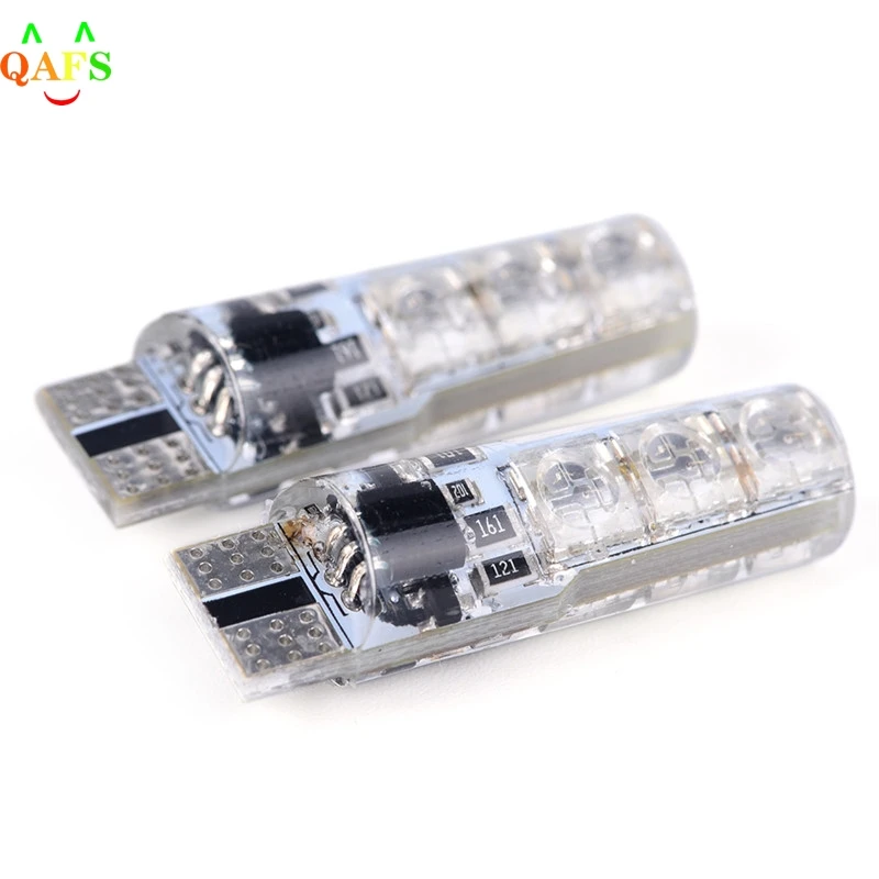 2 шт. T10 5050 SMD RGB 6 светодиодный автомобильный клиновидный боковой светильник