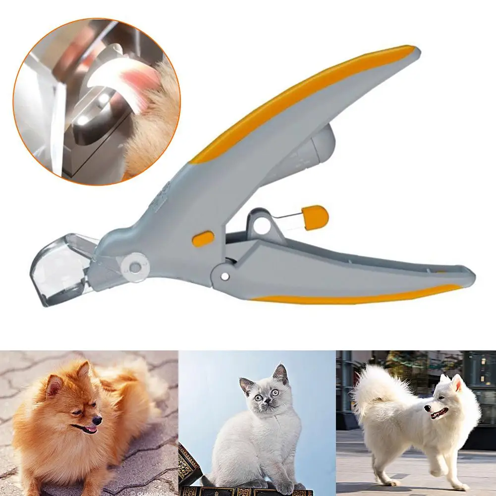 Dog Nail Scissors Pet Nail Clippers Cutter Grooming Electric Claw Scissors Cat Dog Products With Led Light Claw Nail Scissors SD