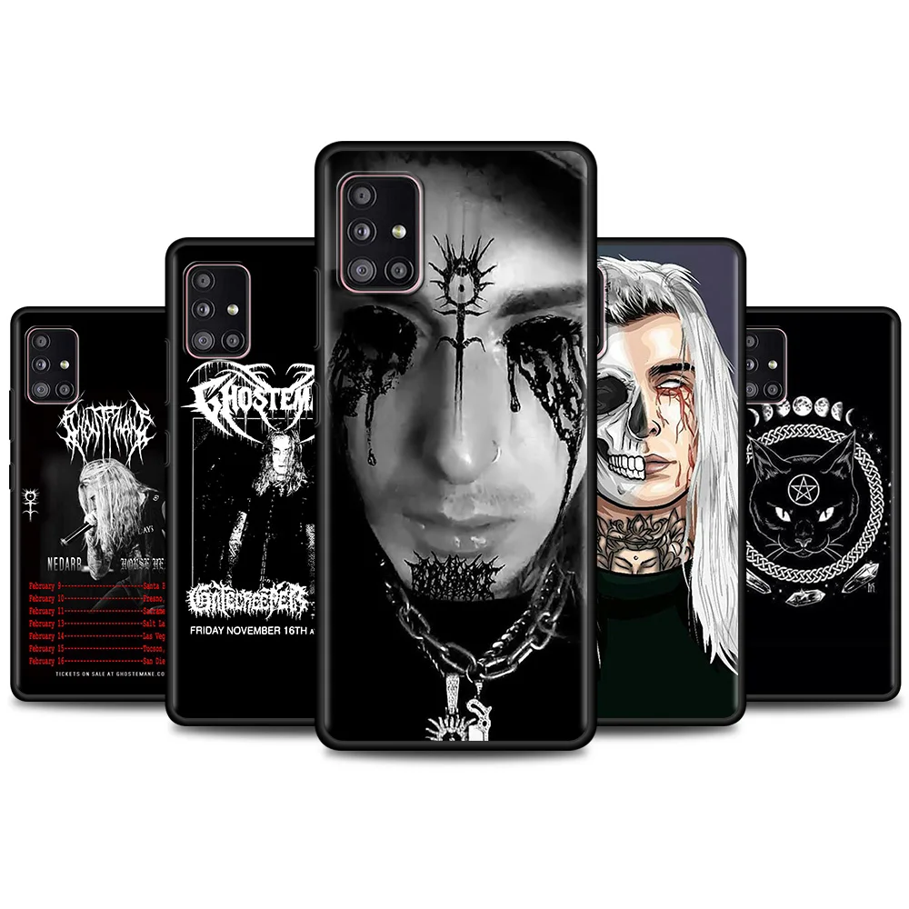 

For Samsung Galaxy A51 A41 A31 A71 A72 A52 A32 A12 A02 A52s A21s A03s phone Black Silicone Fundas Mercury Retrograde Ghostemane
