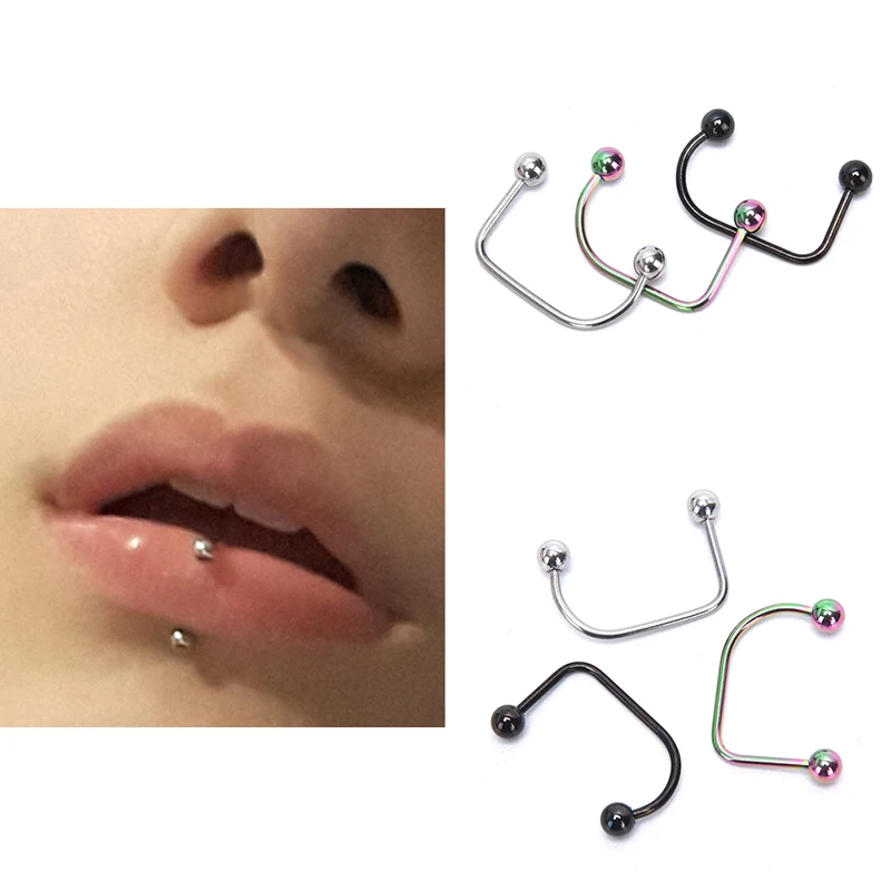 Петля для пирсинга Lippy губная серьга кольцо из нержавеющей стали с шариком 16 г