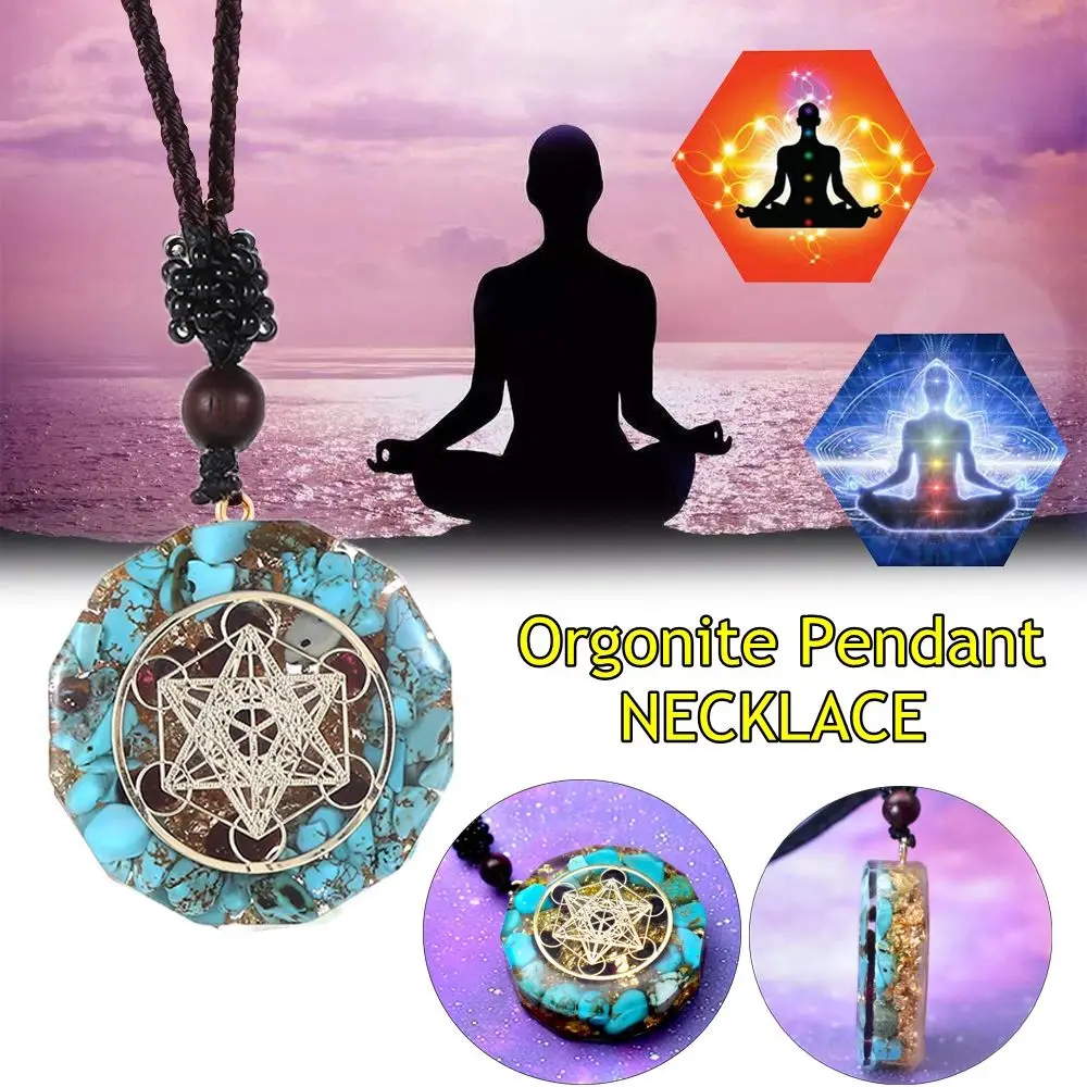 Ожерелье с подвеской из органита кулон шри-Янтры квантовая подвеска ожерелье