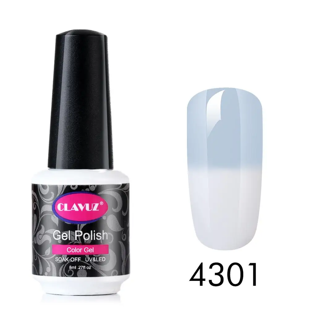 CLAVUZ серый цвет-меняющий УФ гель лак для ногтей светодиодный замочить