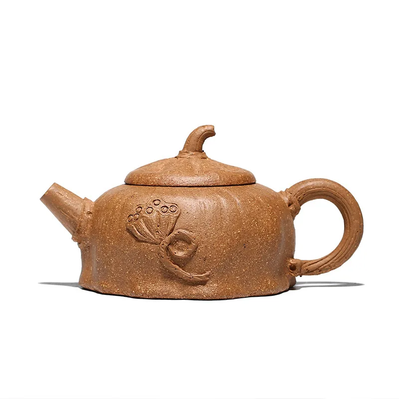 

Yixing purple clay pot Li Haiyan lotus leaf lotus pot teapot handmade sand in the rain
