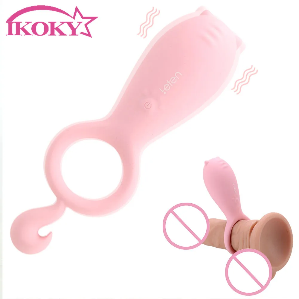 IKOKY 10 Частотный вибратор для лизания языка Стимулятор клитора Секс игрушки