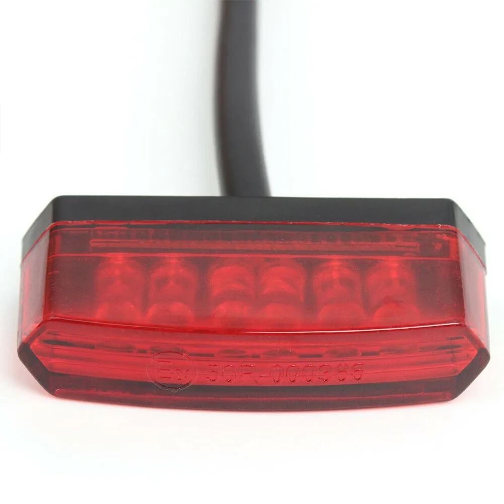 

Motorcycle 6 LED Mini Red Tail Light Rear Running Stop Brake Bright Lamp 12V Mini Taillights Driving Lights Brake Lamps