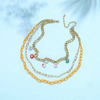 vg 6ym new fashion christmas multi layer ladies necklace the same personality cute alloy jewelry wholesale direct sales