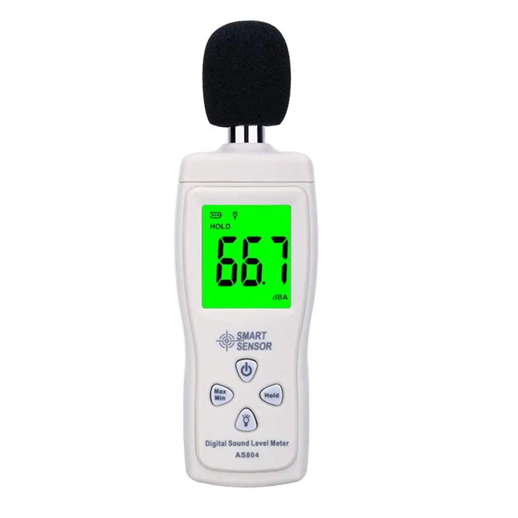 

Digital sound level meter Measure 30-130dB Noise dB Decibel meter Monitoring Testers Metro Diagnostic-tool Smart Sensor AS804