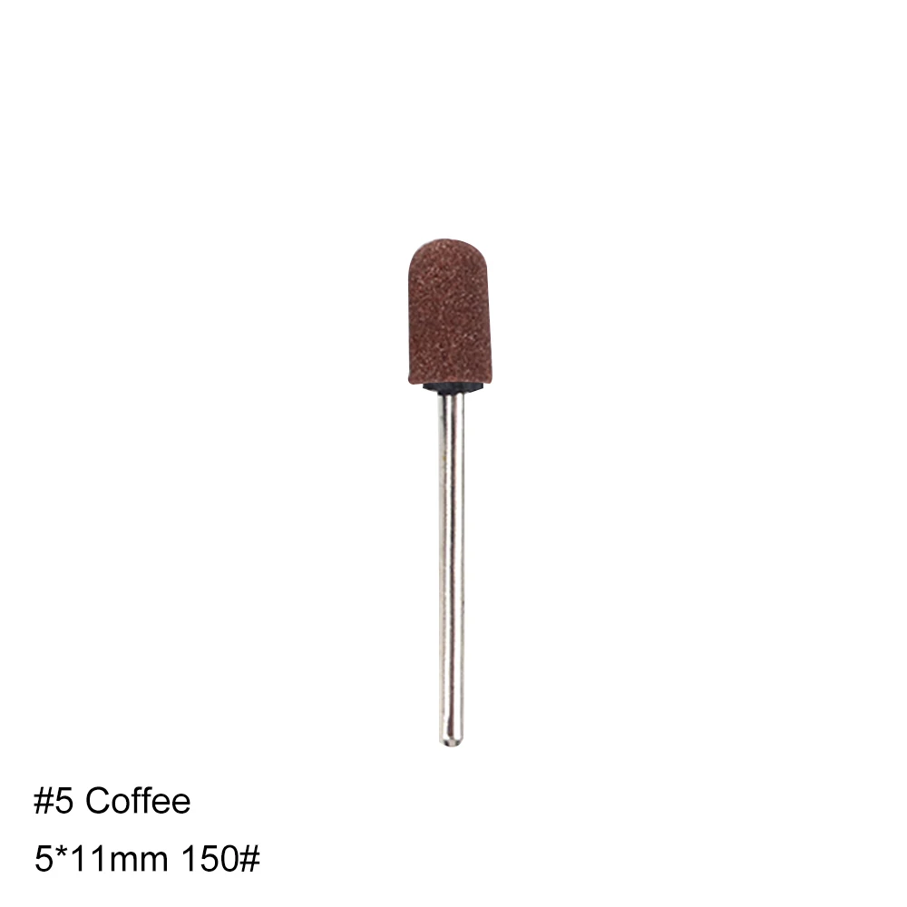 No.5 Coffee 1 шт. шлифовальные круги для ногтей Кепки 150 Grip Rubber станок фрезерный резак для удаление маникюра гель аксессуары для педикюра инструмент LA725-1 - Цвет: No.5 Coffee