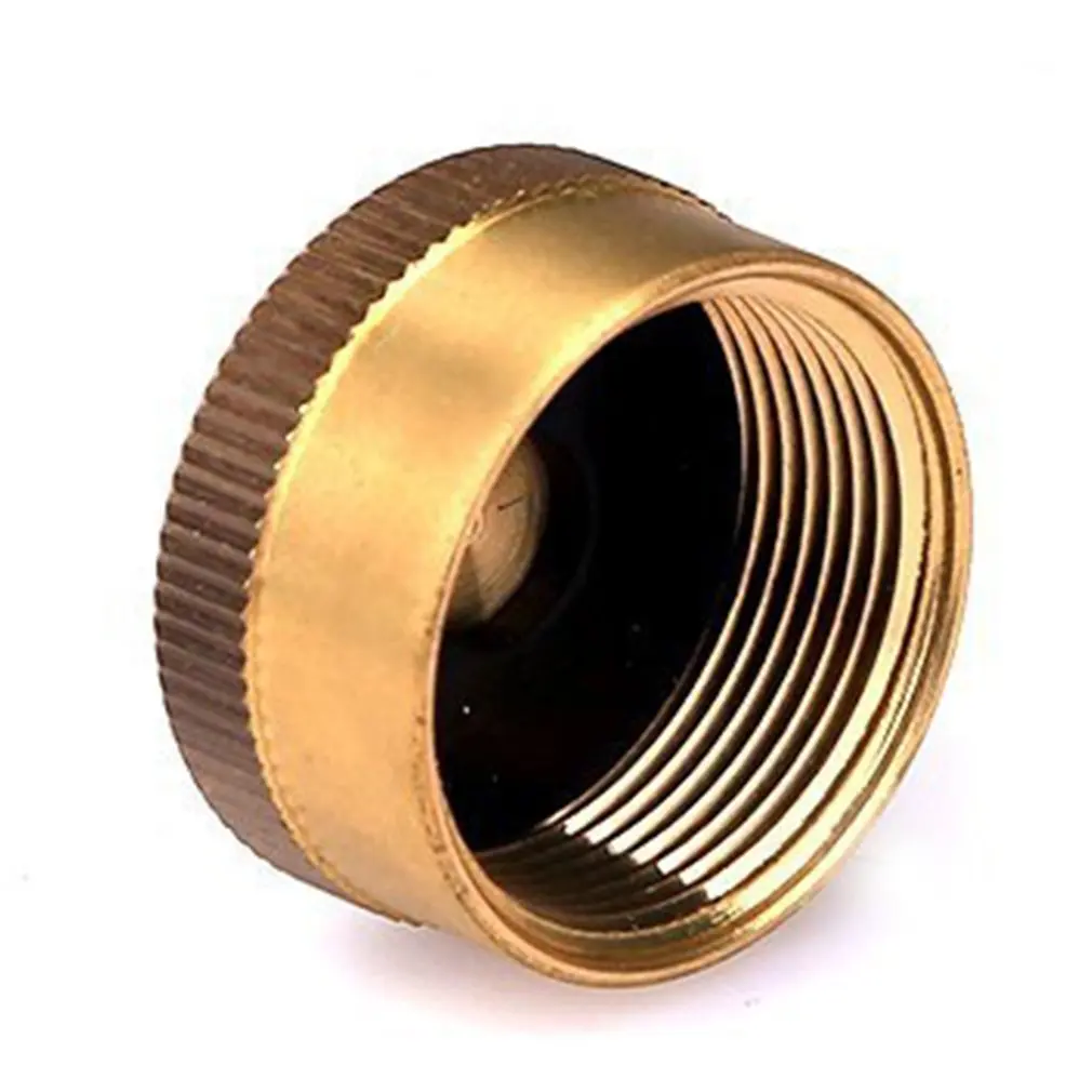 

Brass Cap Refill Solid 1 LB Propane Bottle Gas Tank Cylinder Protect Sealed Cap for Outdoor Camping Stove Cooking Universal