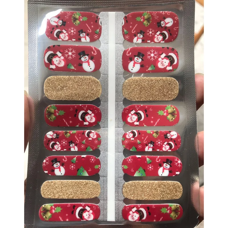 

Christmas Nails Art Manicure Back Glue Decal Decorations Nail Sticker for Nails Tips Beauty