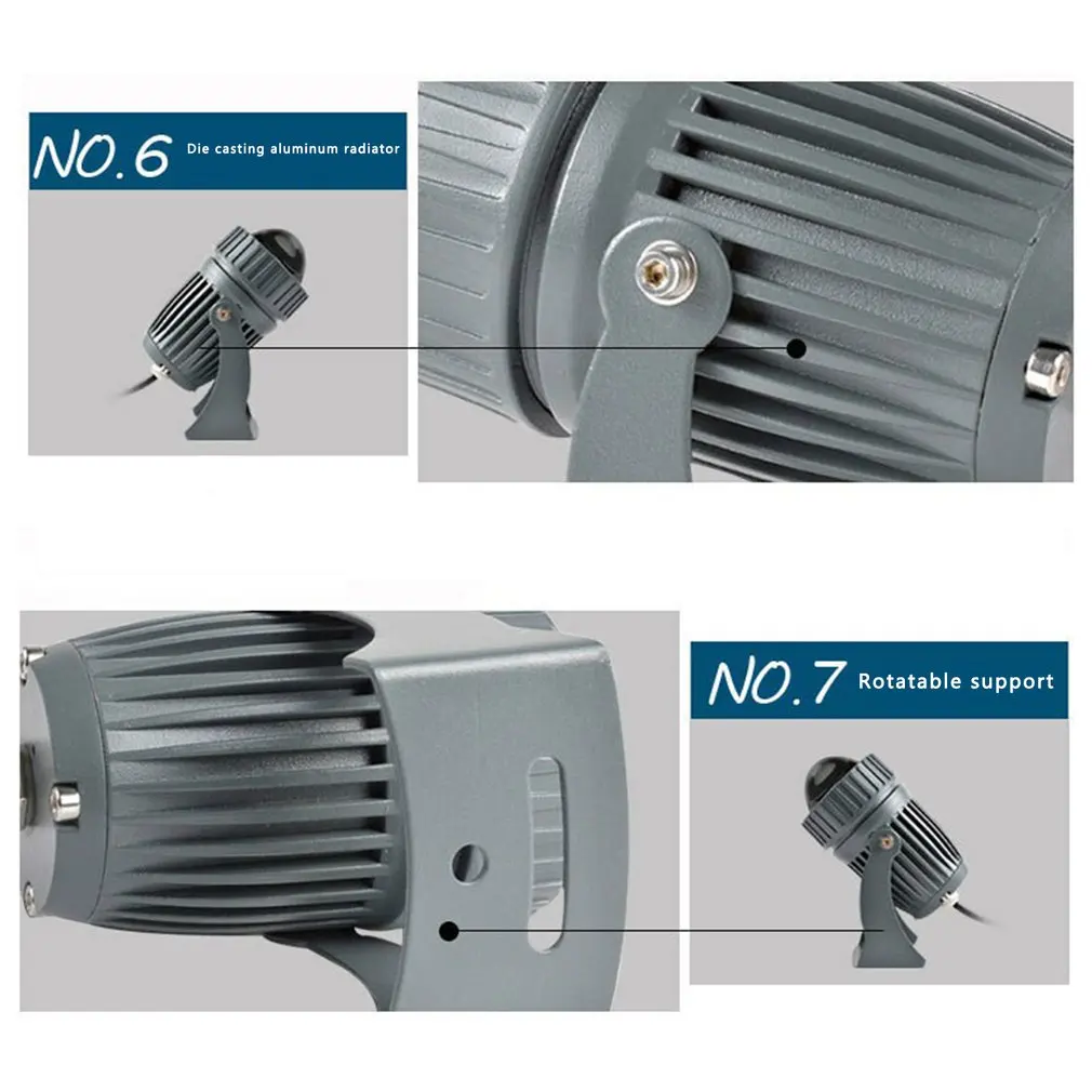 

10w Waterproof Narrow Light Led Spotlight Outdoor Long Life Light For Lighting Wall Plug And Play Spotlight