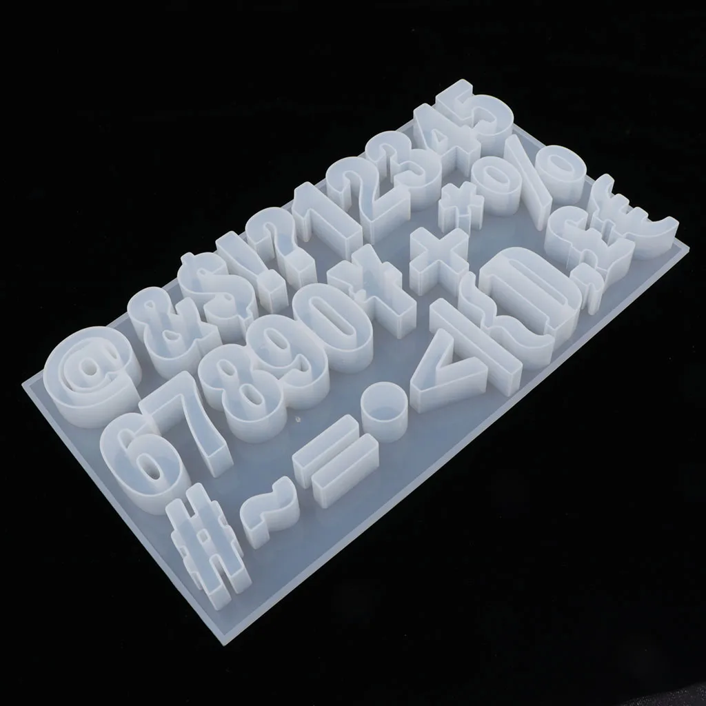Силиконовая форма с цифрами символами из смолы инструмент для выпечки помадки