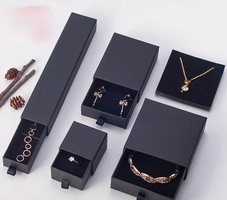 

Drawer type special paper jewelry box wholesale direct sales bracelet necklace box ear stud custom jewelry box