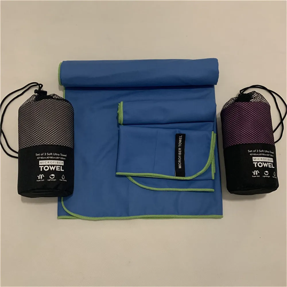 3 шт. в наборе полотенца из микрофибры для путешествий спорта быстросохнущие