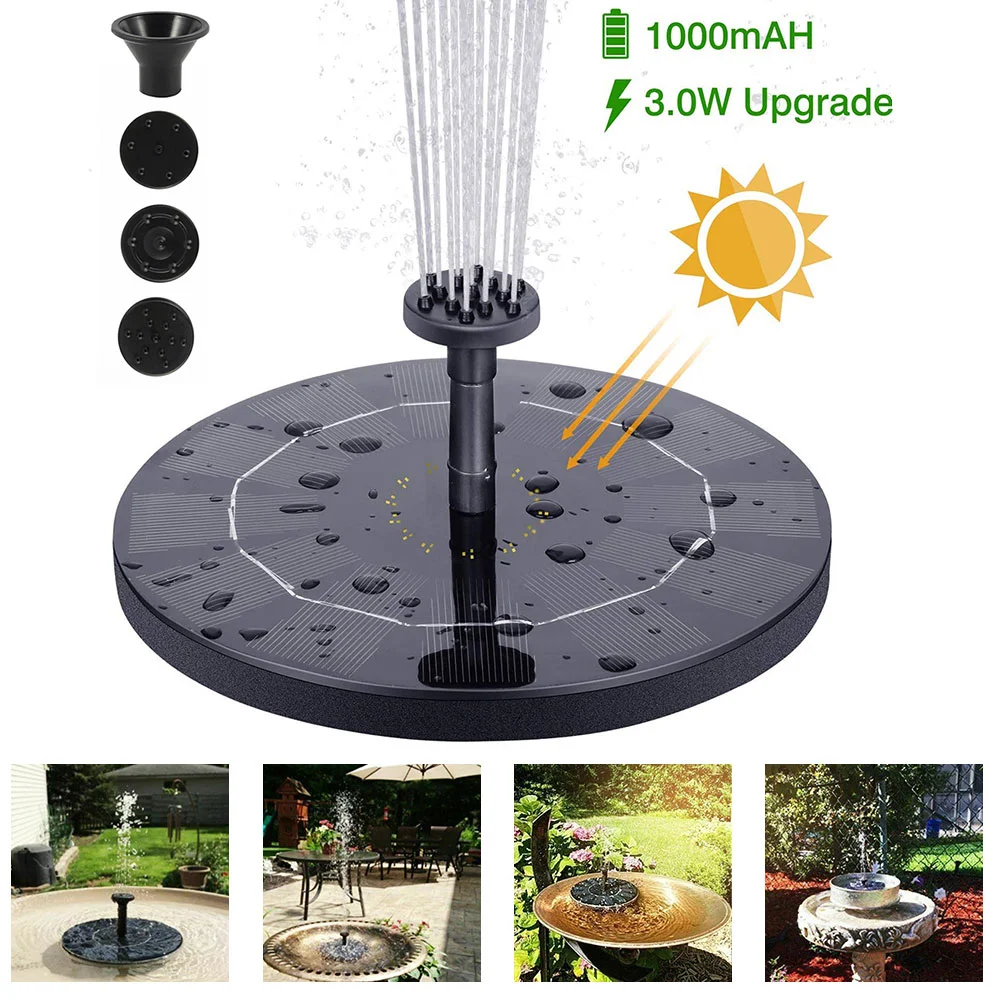 

Solar Water Fountain Pump Colorful Lights Floating Garden Fountain Pump Swimming Pools Pond Lawn Decor