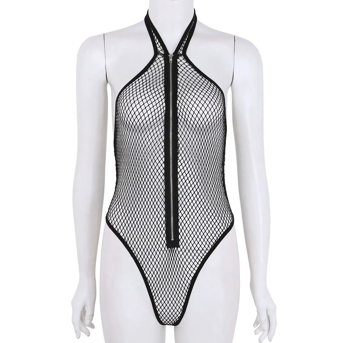 Для женщин цельный сексуальное боди женское белье Прозрачное нижнее ажурные