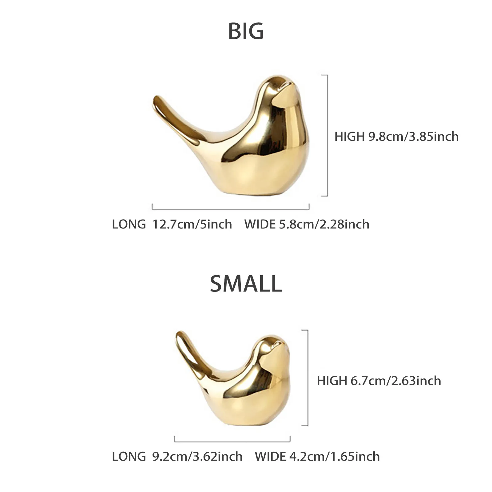 

Ceramic bird Nordic creative golden statue home decoration decoration living room decoration wedding party decoration crafts