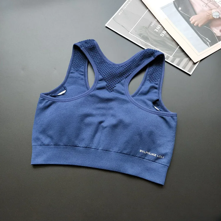 Спортивный топ для пробежек и йоги с высокой эластичностью и дышащим материалом с быстрым высыханием "2019 Fitness Gym Sports Bra High Stretch Breathable Top Women Running Yoga Seamless Crop Quick Dry Sport on".