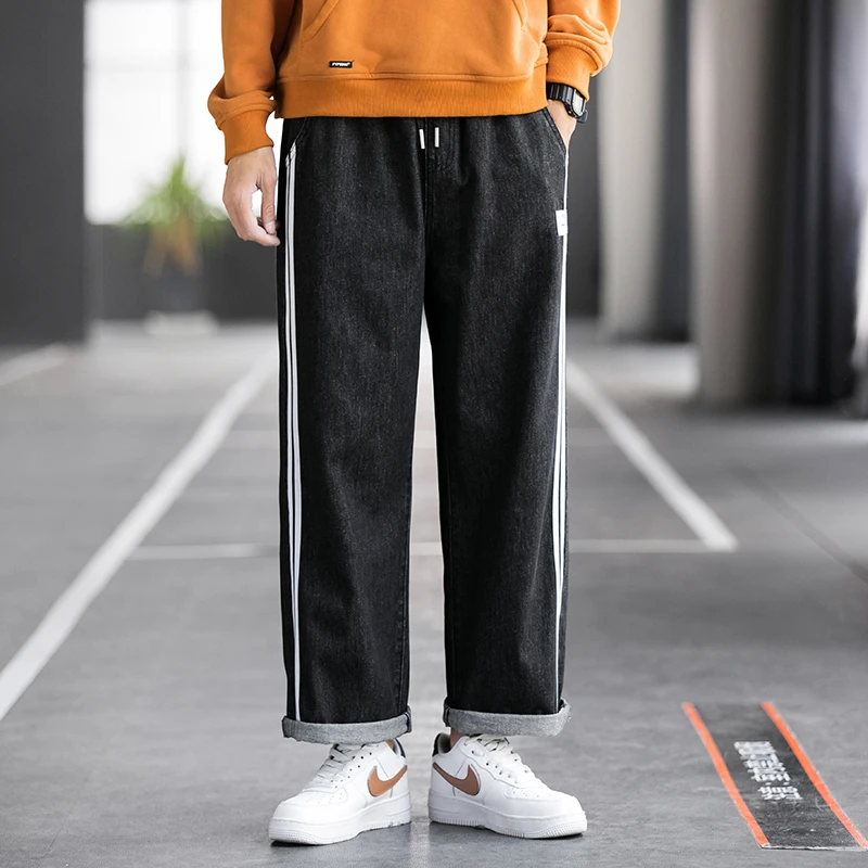 

Brand Men's Jeans Men Regular Fit Joggers Streetwear Harem Pants Cargo Jeans Male Denim Trousers Fashion Kpop Clothes 8 Model