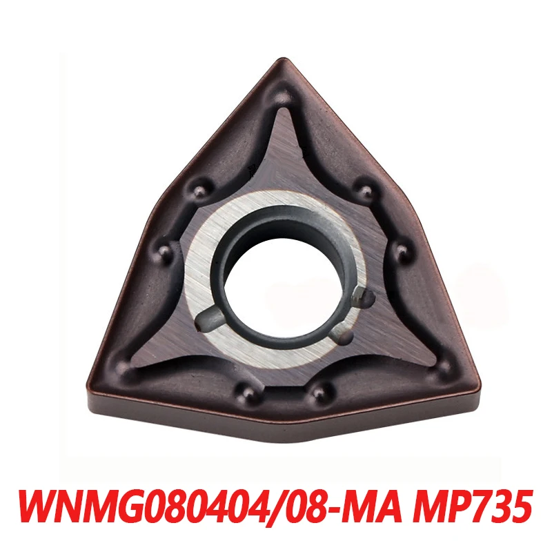 

100% оригинал WNMG WNMG080404-MA MP735 WNMG080408-MA 10 шт. токарный станок с ЧПУ вставки карбида эффективный и прочный высокое качество