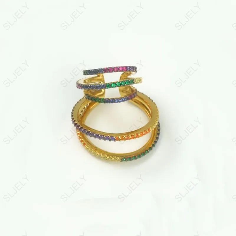 Женские серьги Клипсы из серебра 925 пробы с разноцветным цирконием|Серьги-клипсы|