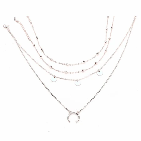 NXJ005 silver Цвета золота колье Цепочки и ожерелья для женщин круглый со стразами и плетением в виде звезды Подвеска на цепочке Цепочки и ожерелья и кулоны из нержавеющей стали шнурки бархатные колье Модные украшения - Окраска металла: NXJ005 silver