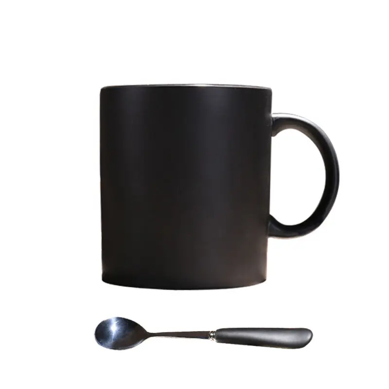 420ml Ceramic Mugs Pure Color Classic with Spoon Lid Milk Coffee Cup Mark Drinkware Novelty Gifts | Дом и сад