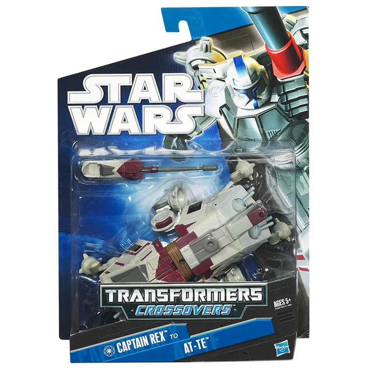 

Hasbro Star Wars Transformers Action Figure Republic Walking Robot AT-TE Clone Soldier Captain Rex Movable Transforming Toy