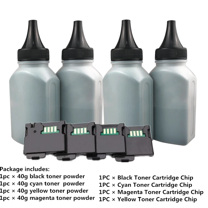4toner and 4chip 4 черный тонер и 4 черный чип совместимый с Xerox Phaser 6000 6010 workцентр 6015 тонер и чип для 106R01630 106R01634 - Цвет: 4toner and 4chip