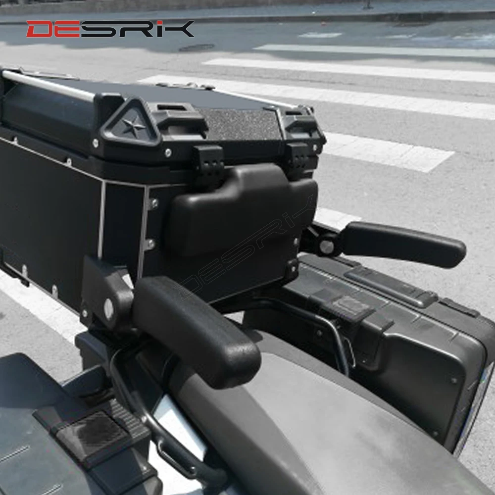 

DESRIK Universal Luggage Rear Tail Case Passenger Armrest Rail Hand Grip Grab Handlebar Holder For Honda Kawasaki Yamaha BMW KTM