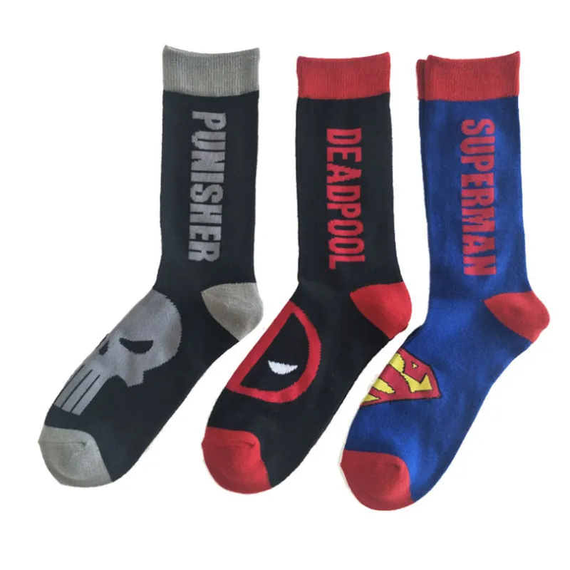 Носки с персонажами фильма Дэдпул для взрослых мужчин женщин мультяшный косплей