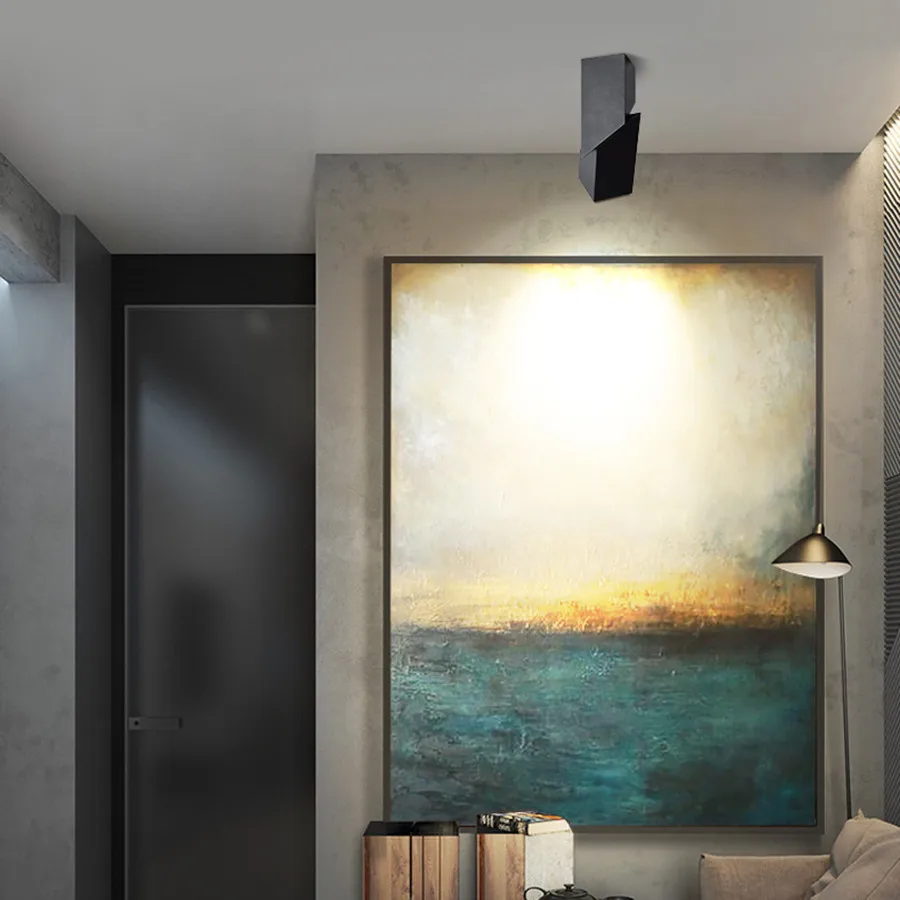 Koop 7W 12W Moderne Mode Art Cube Led Spoor Licht Verstelbare Hoek Rail Lamp Opbouw Plafond Licht Voor Kleding Winkel