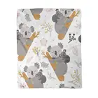 Мягкое декоративное одеяло с коалой и цветами для матери и ребенка пастельные цвета мраморный узор Розовый Роскошный теплый уютный
