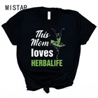 Футболка с надписью This Mom Love Herbalife Женская, Повседневная рубашка