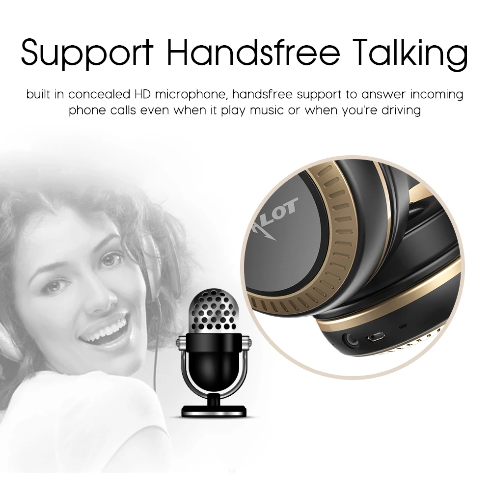 

B20 Stereo Wireless Headphone Bluetooth Headset HiFi Bass Handsfree With Microphone For iOS Android Phone