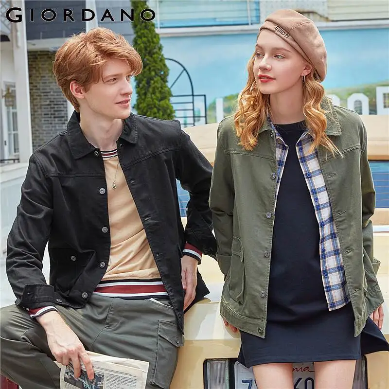 Giordano.мужской жакет на пуговицах из натурального хлопка,выполнен в двух цветовых решениях