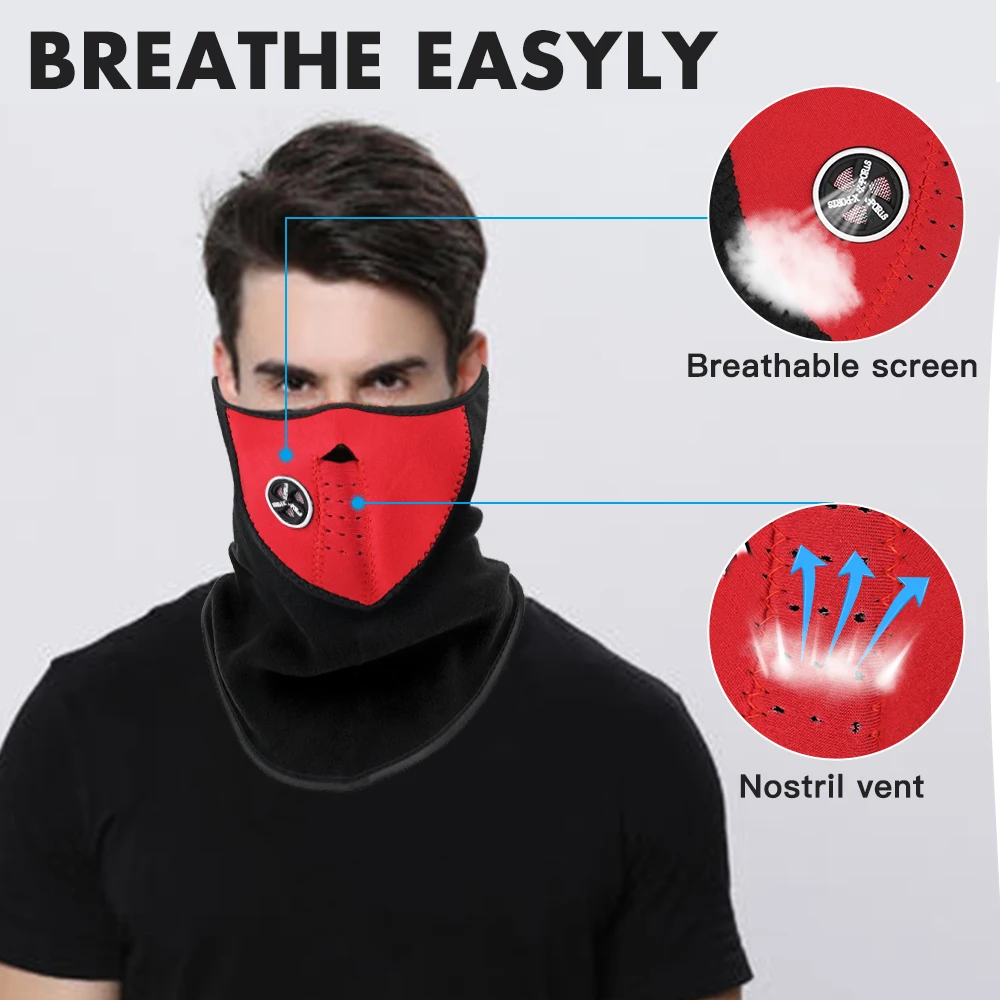 Мотоциклетная Балаклава для шеи маска лица с полузащитным покрытием дышащая