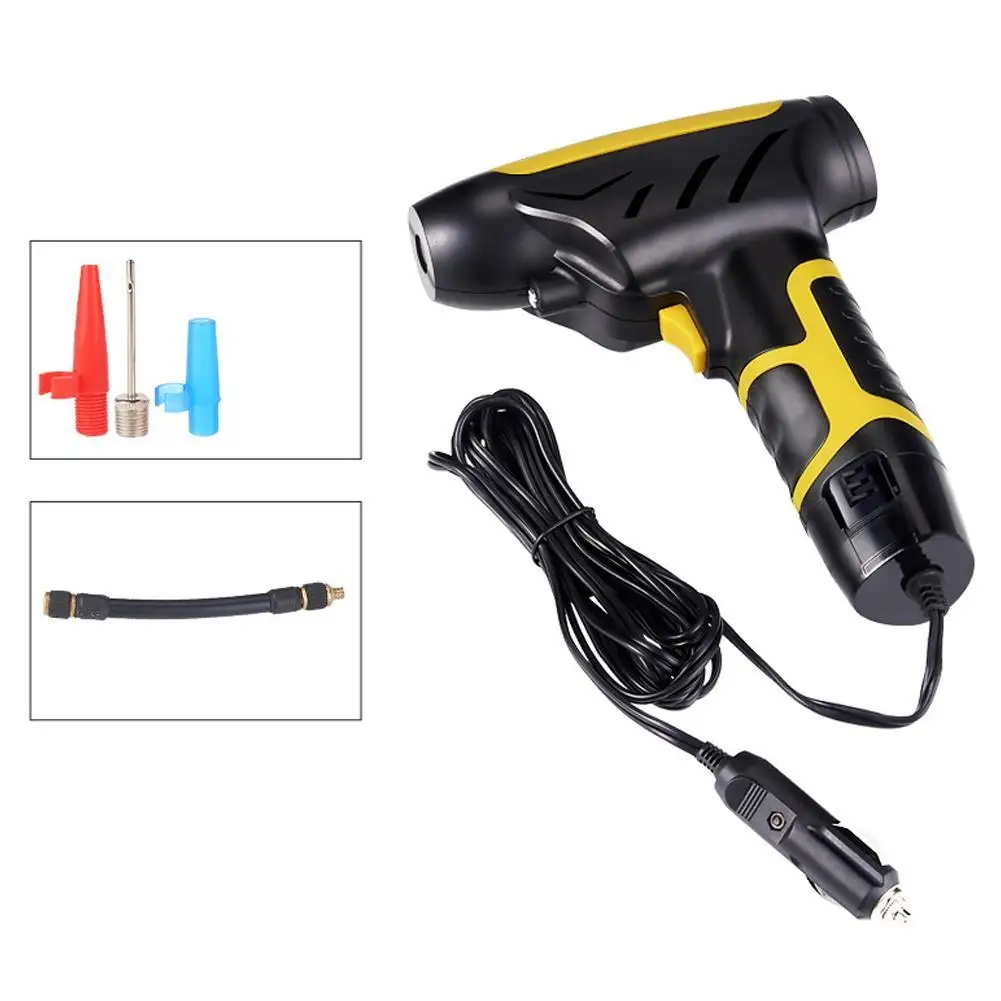 

1pc Portable Car Wireless Air Compressor Handheld Mini Tire Inflator Digital Inflatable Pump Pressure Gauge Led Flashlight Light