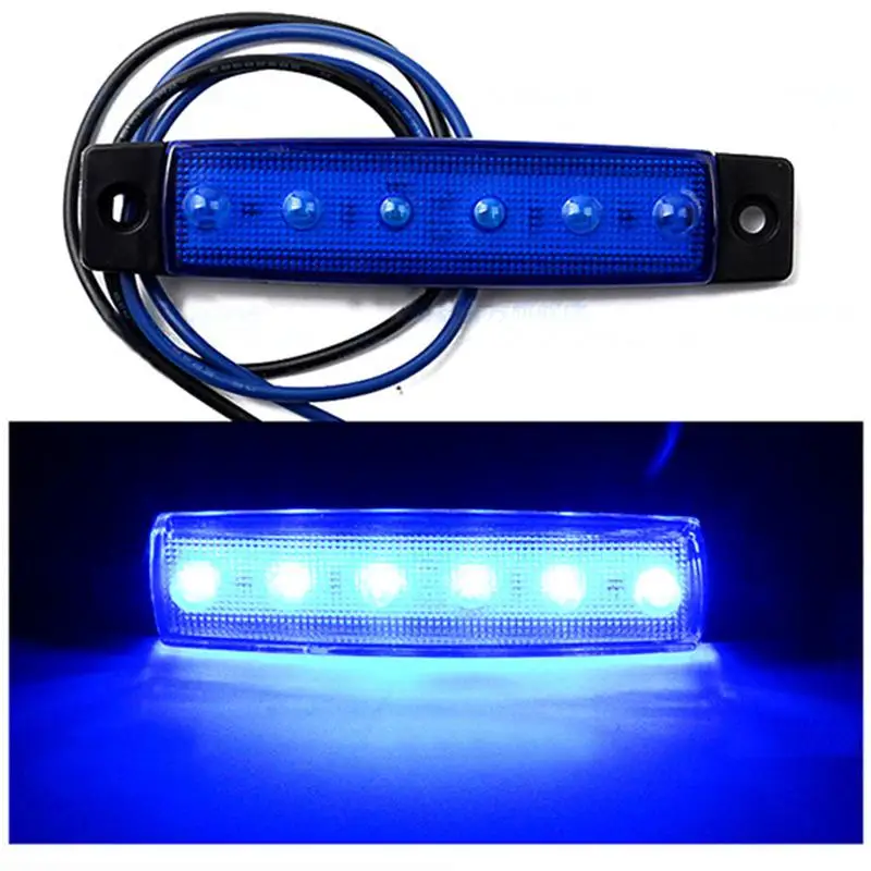 10 шт. 6LED/pc Авто сигнальный индикатор Боковой габаритный фонарь задние фонари