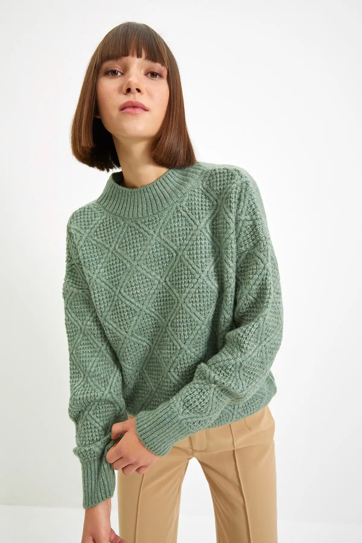 

Trendyol Mesh Detailed Knitwear Sweater vintage sweater