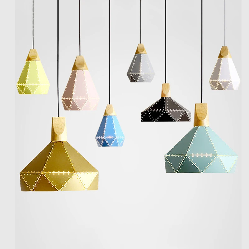 

Nordic creative luminaria home decoration salon restaurant bedside pendant light Iron fashion lustre starry diamond pendant lamp