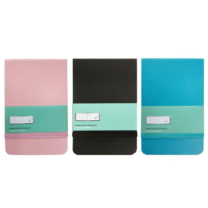 Обложка из искусственной кожи акварельная книга A6 бумажная ручная роспись эскиз