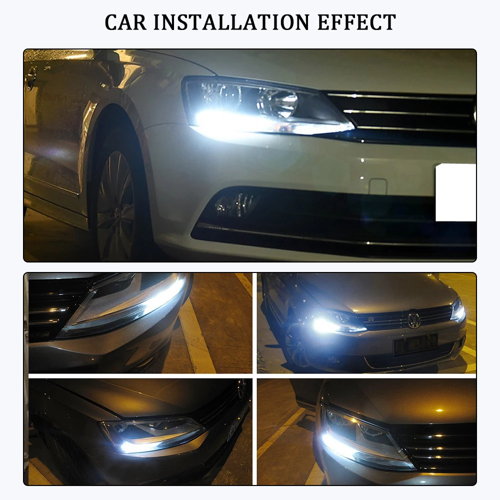 

KAMMURI (2) Bright 6000K White No Error P21W LED Bulbs For Volkswagen VW Jetta IV MK6 2011 - 2016 2017 2018 LED Daytime DRL