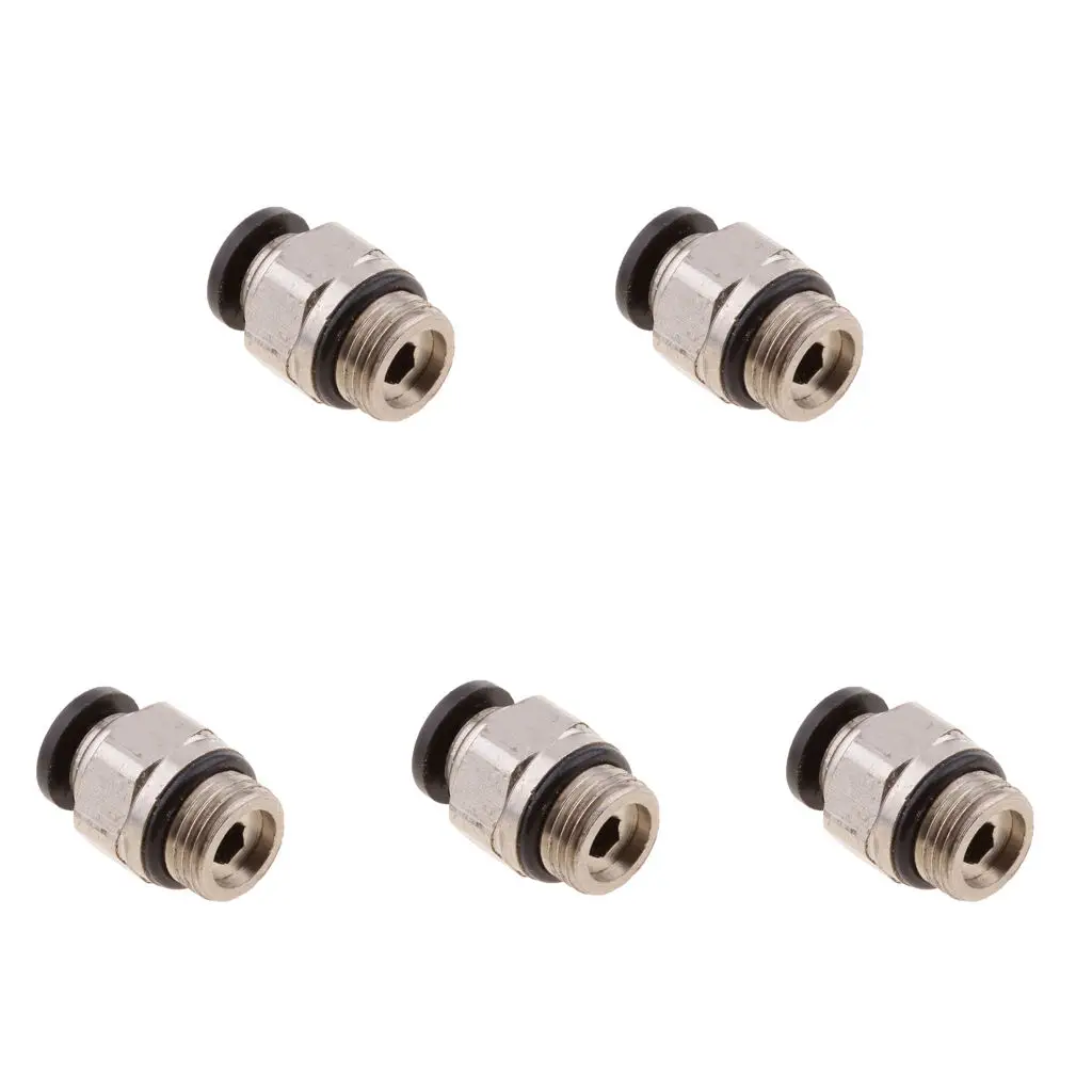 5 Pieces DPC-G-C4/C6/C8/C10 Air Water Hose Tube Straight Push In Pneumatic Fittings 4mm 6mm 8mm 10mm