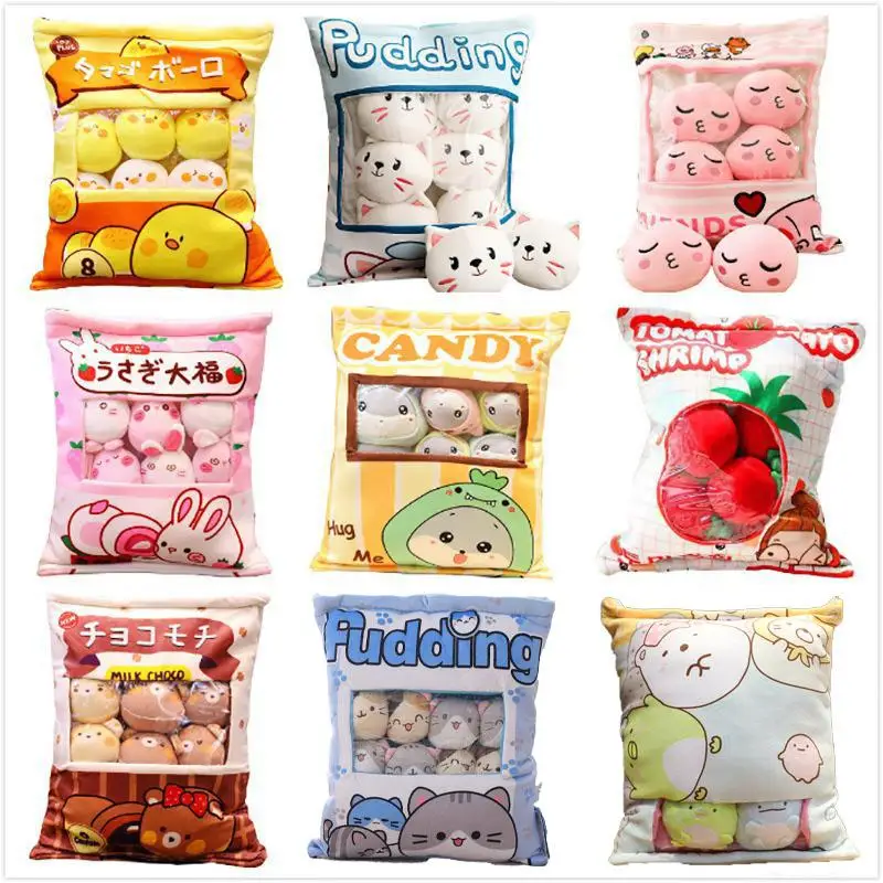 Одна сумка Sakura с помпоном из кроличьего меха Wagashi плюшевые игрушки плюшевых