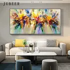 Художественная абстрактная красочная декоративная картина для гостиной, картина на стену, цветочные плакаты и принты, Настенная картина для дома
