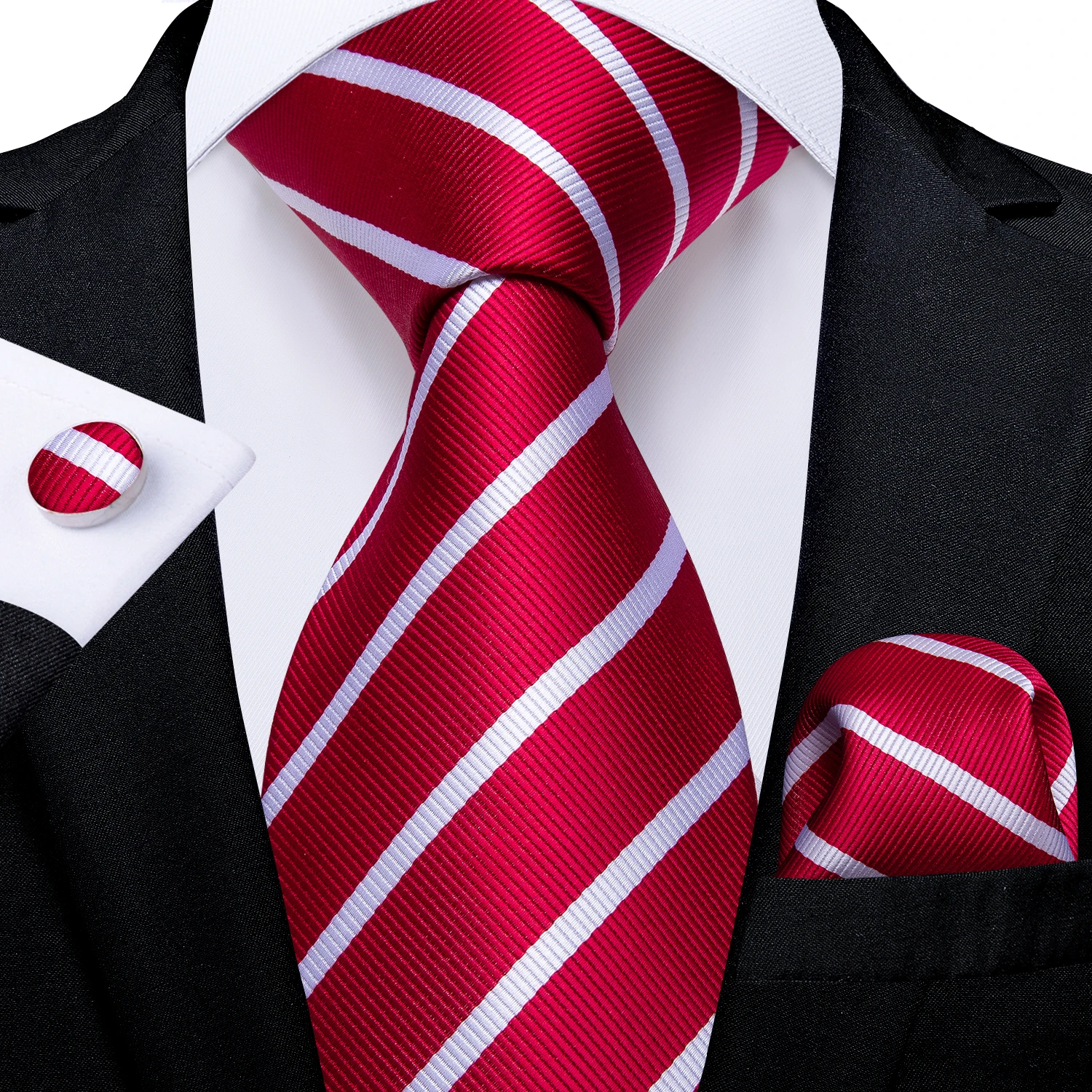 Мужской галстук 8 см, деловое свадебное платье, красный полосатый галстук, модные вечерние галстуки, мужские галстуки, подарок для мужчин, ...