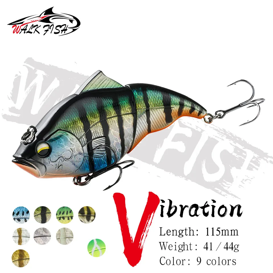 

WALK FISH 115mm Vibration SW Floating Fishing Lure Lipless Crankbaits Sinking Hard Plastic Artificial VIB Bait Bass Fishing