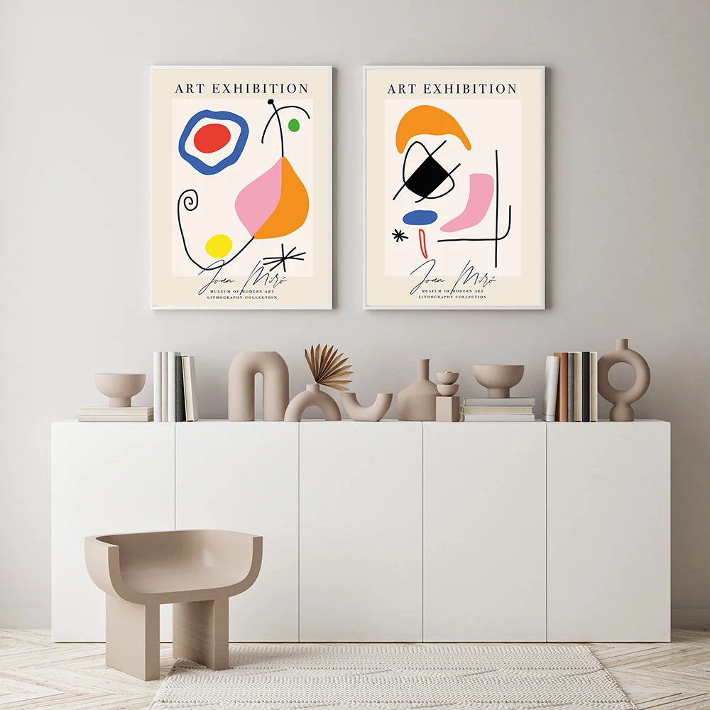 

Modern Poster Exhibition Poster Canvas Painting Abstract Print Art Print Line Art Boho Wall Picture For Living Room Home Decor