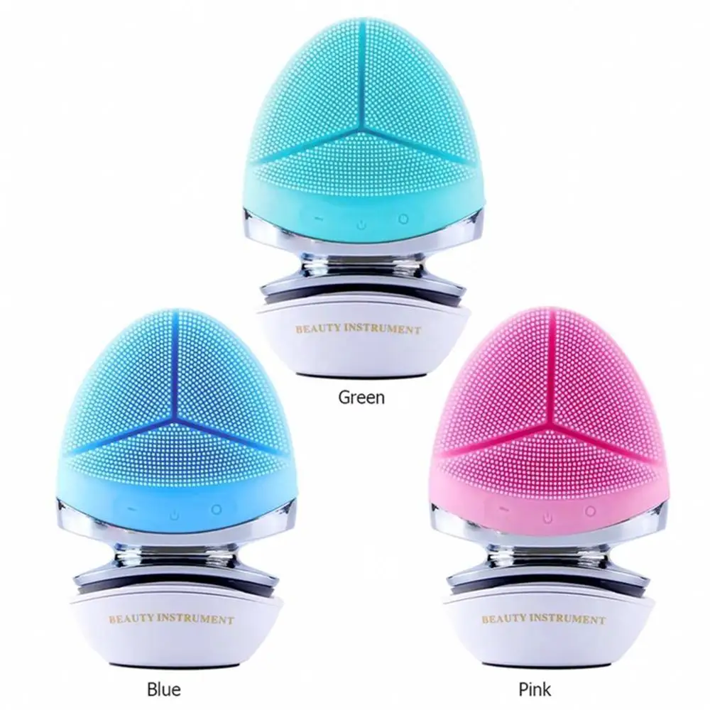 Силиконовая Очищающая щетка для лица Ems микро токовый Фотон скруббер инструмент